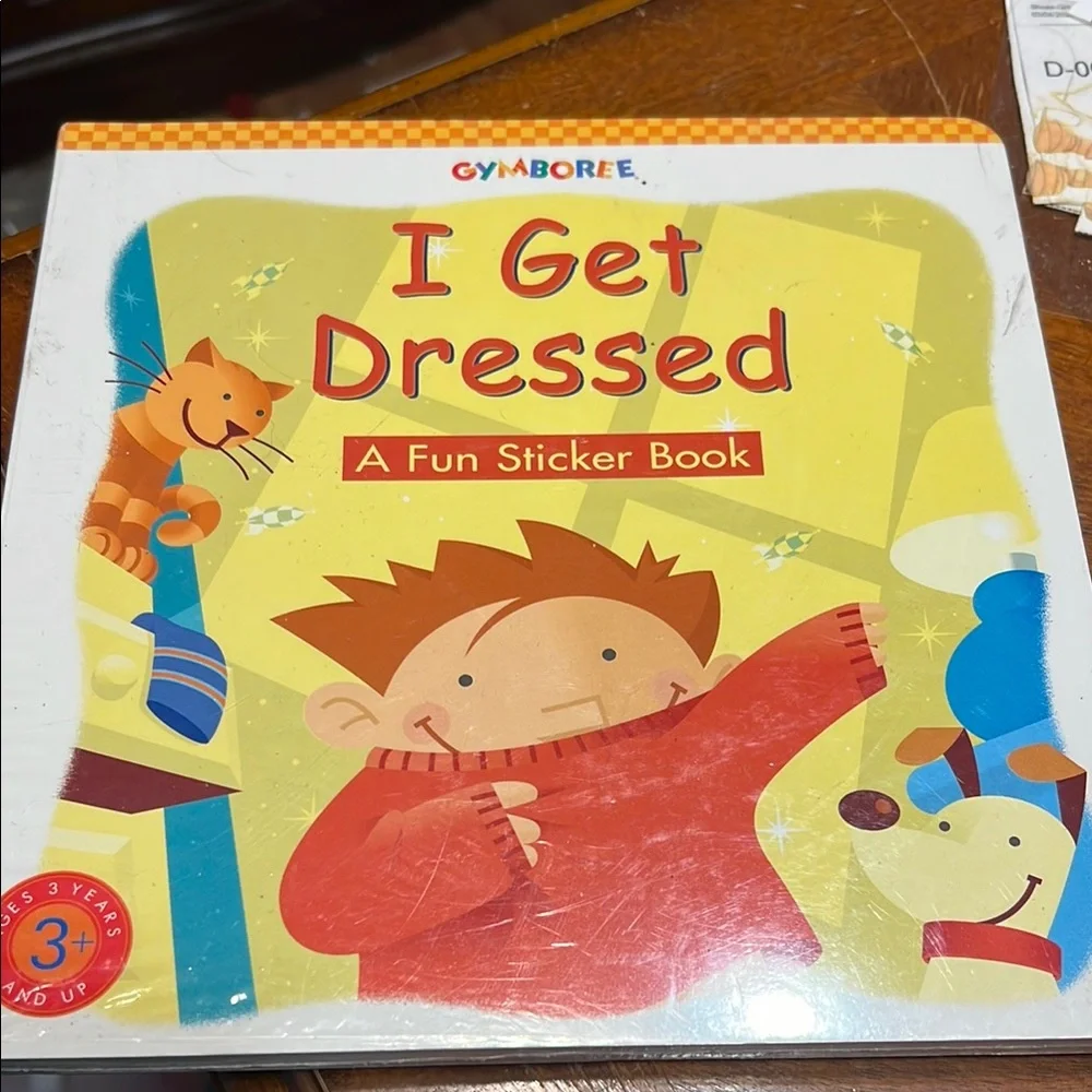 Gymboree I Get Dressed Sticker Book - Red and Yellow - Picture 1 of 1